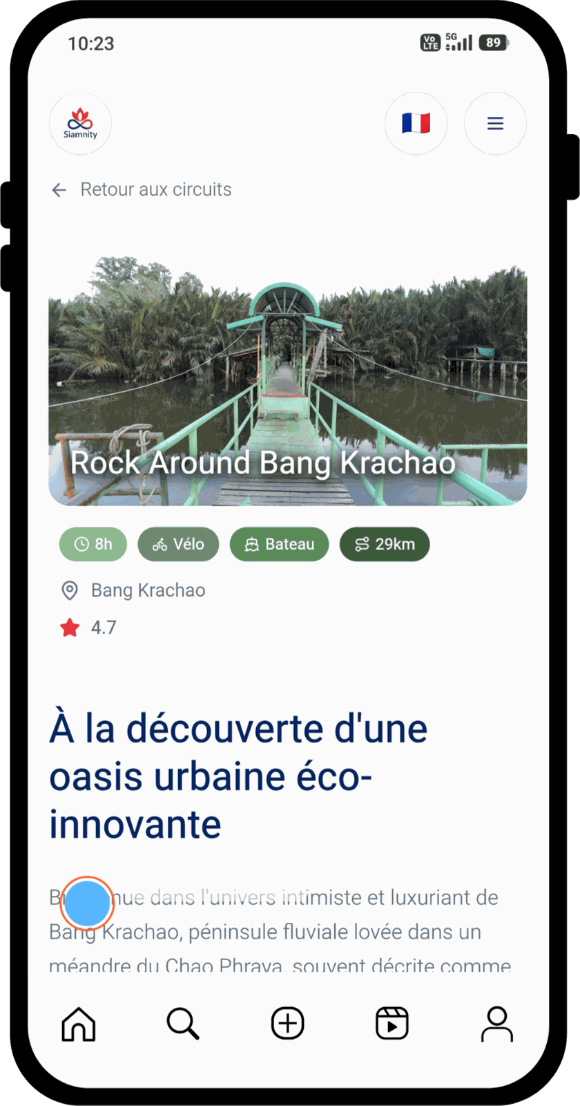 Rock Around Bang Krachao tour card — Bang Krachao, the green lung of Bangkok, by bicycle