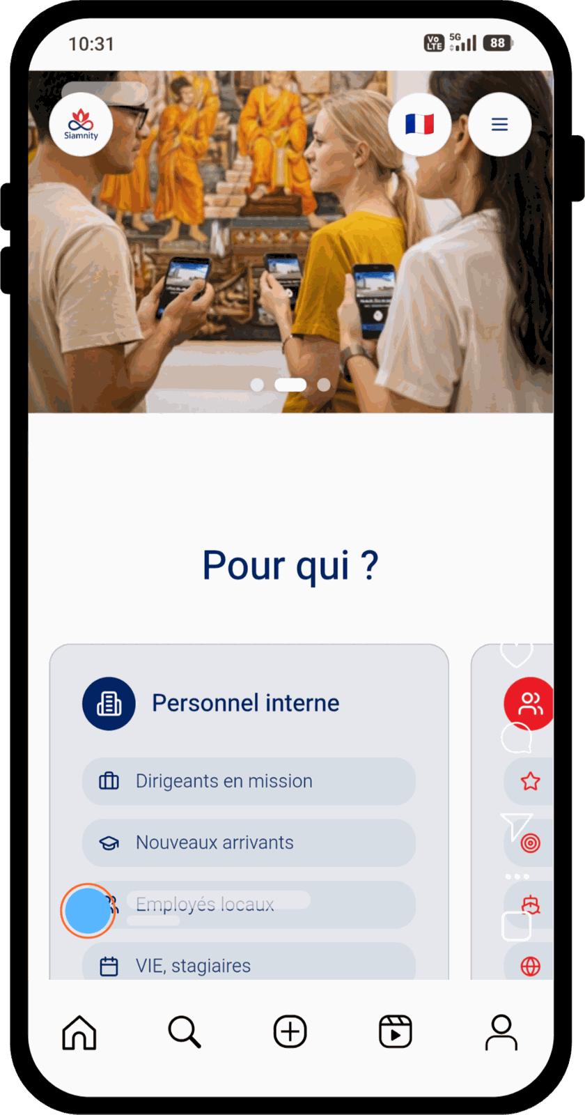 Screen reading “who it is for”, internal staff and newcomers — Bangkok 3.60, cultural integration
