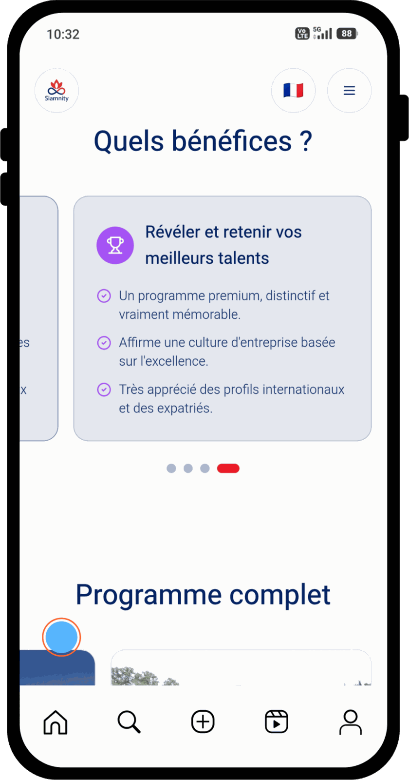 Screen reading “bringing out and keeping your best talent” — corporate cultural onboarding in Bangkok
