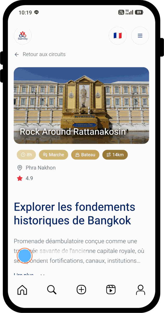 Rock Around Rattanakosin tour card — Bangkok's old town, Phra Nakhon